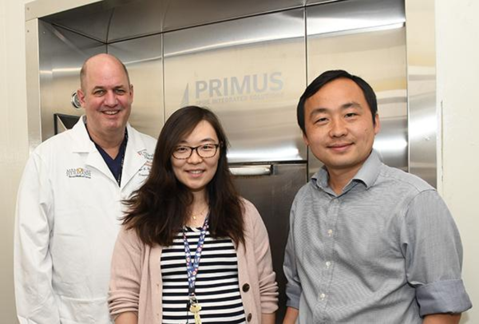 Photo of Holger Etzschig, MD, PhD; Xiaoyi Yuan, PhD; and Wenbo Li, PhD.